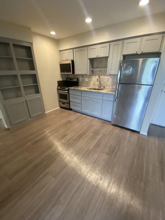 Modern kitchen with stainless appliances - 1123 Hollow Creek Dr