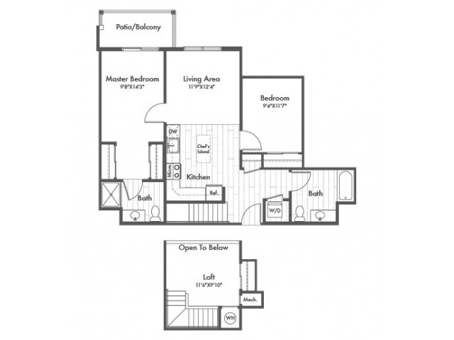 B1L Two Bedroom with Loft - Modera 44