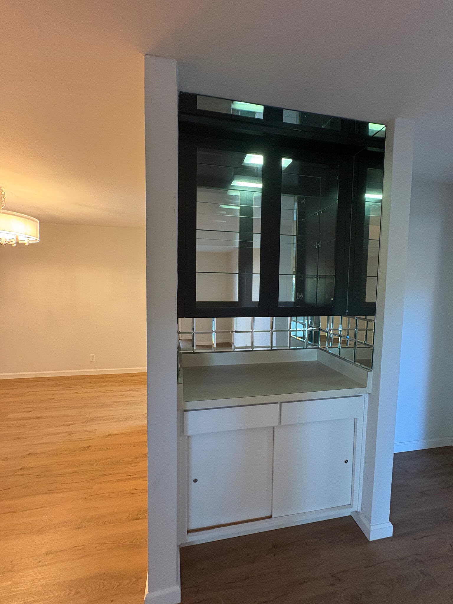 glass cabinet display - 350 N Civic Dr