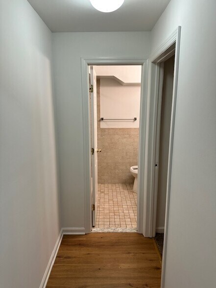 Basement apartment hallway to bedroom and bathroom - 71 W St NW