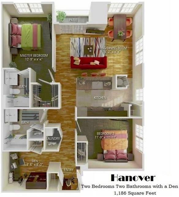 Hanover floorplan - Camelot at Townelake