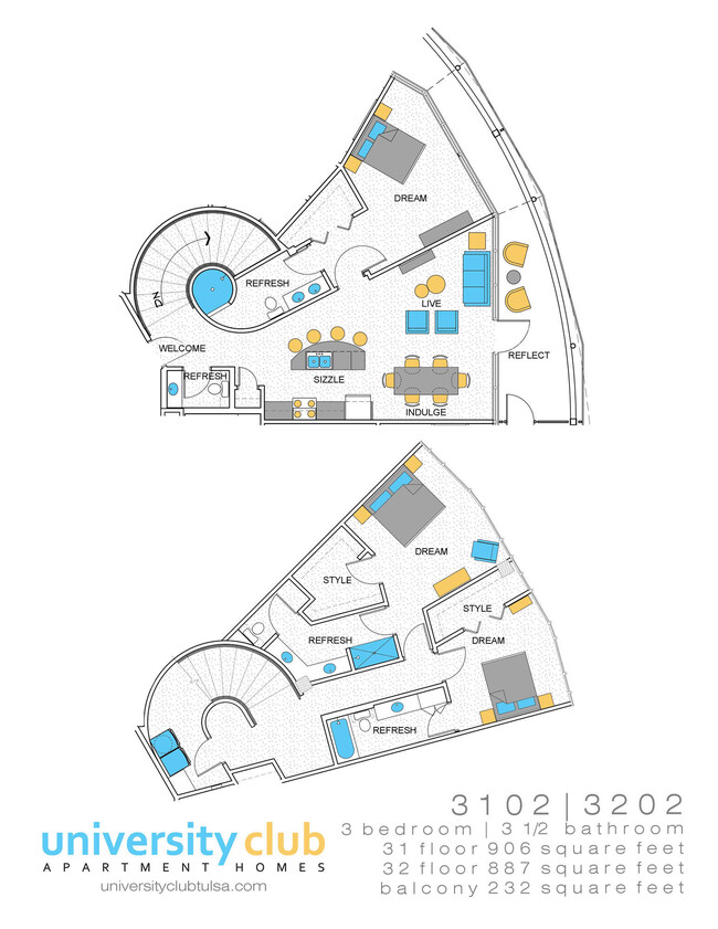 Floorplan - University Club Apartments
