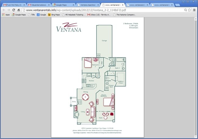 2BR/2BA Downstairs - Ventana Apartments