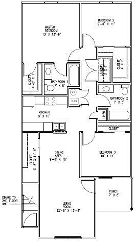 3BR/2BA - Canterbury House Apartments - Dixon