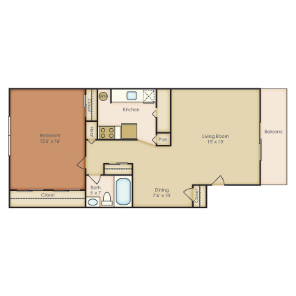 Floorplan - Country Club Apartments