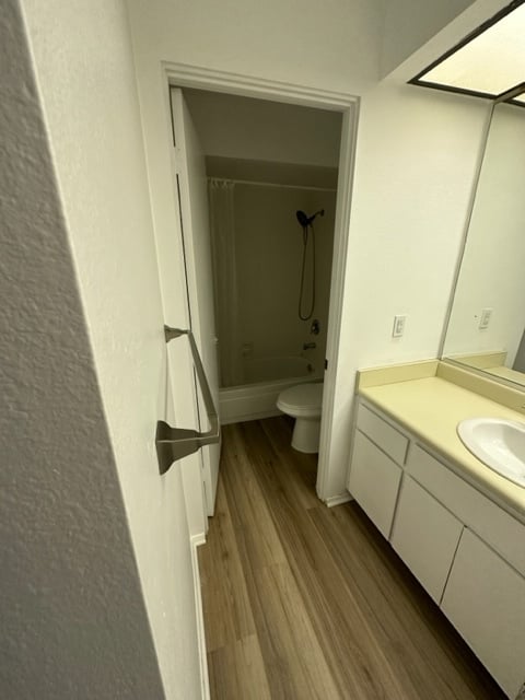 New flooring and new toilet - 255 E Avenida Granada