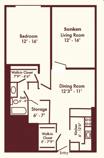 1BR/1BA - Brightwood Plaza