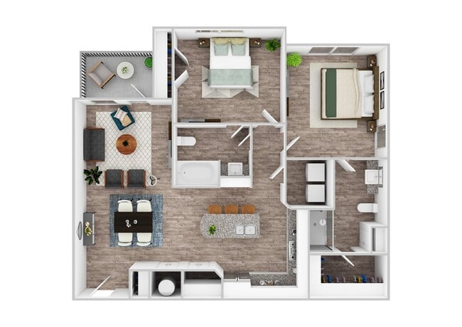 2 Bedroom | 2 Bath | 1121 SF - Cyan Craig Ranch Apartments