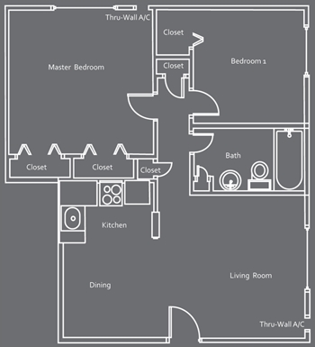 2BR/1BA - Burkhardt Valley Apartments