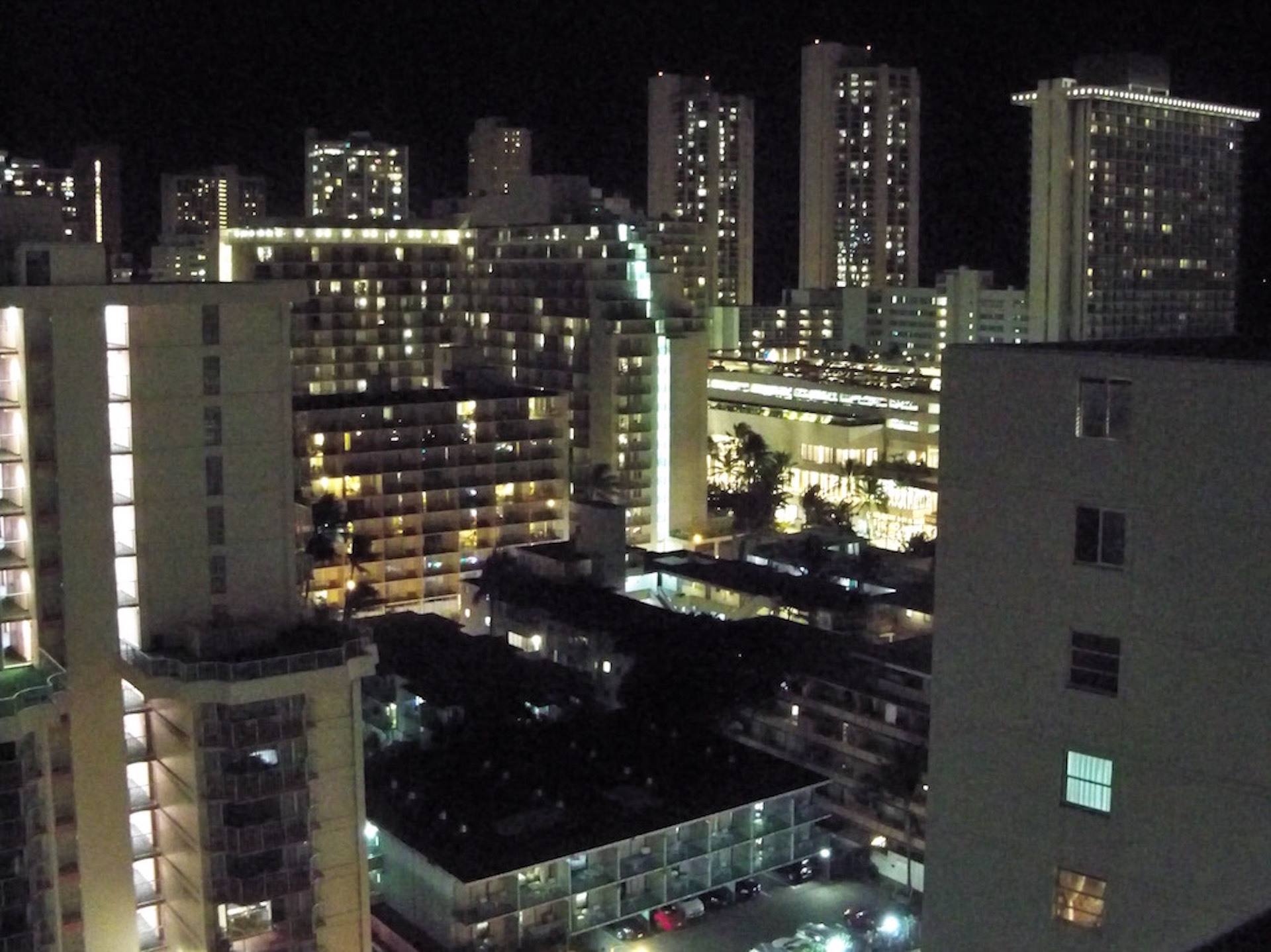 Dramatic night view from lanai - 445 Seaside Ave