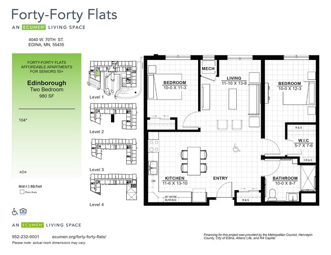 Floorplan - Forty Forty Flats