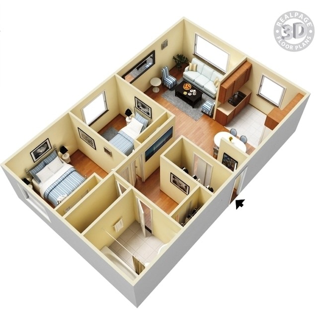 Two Bedroom Apartments - Woods View Apartments