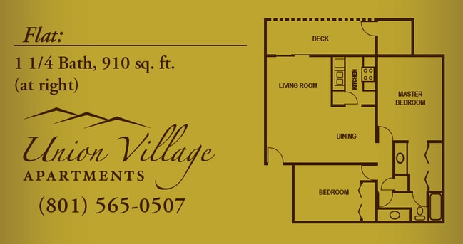 2 BR Flat Floorplan - Union Village Apartments