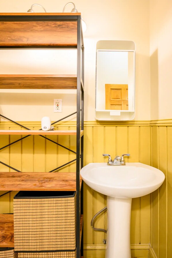 plenty of bathroom storage - 134 Coles St