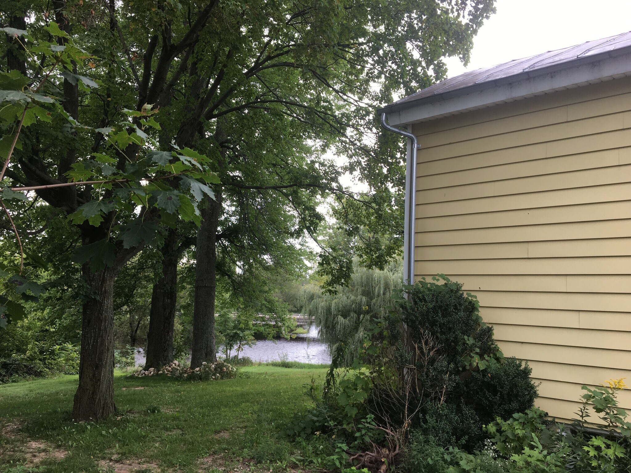 Back yard view from street - N8133 Franklin Rd