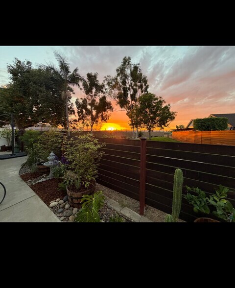 Backyard gets full sun and beautiful sunsets year-round. - 804 Caminito Azul