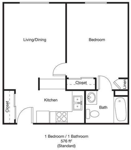 1BR/1BA - Casa De Flores- Senior Apartaments