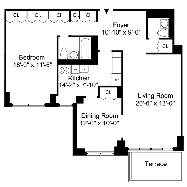 1BR/1.5BA - The Somerset