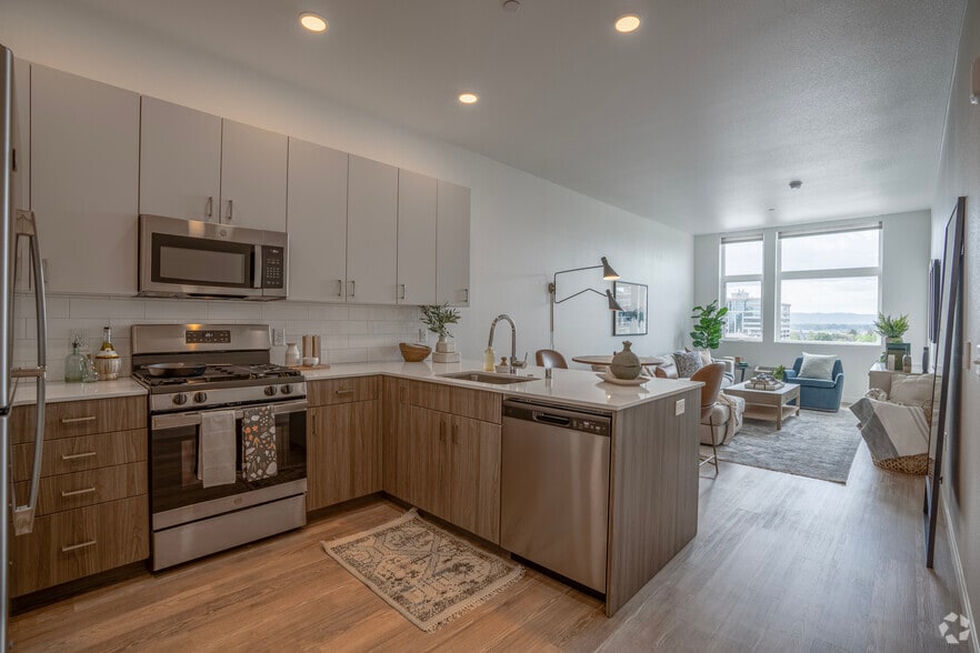 1BR, 1BA - 715SF Kitchen - Aeon