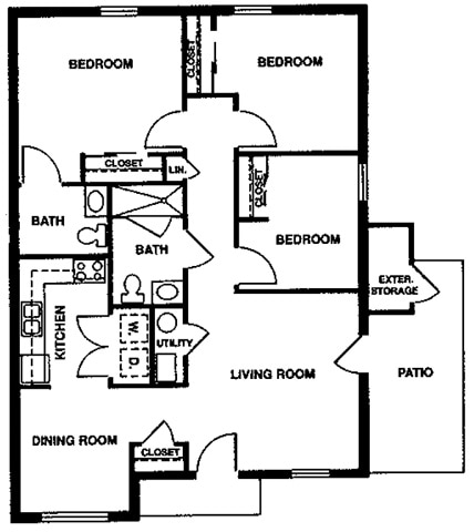 3BR/1.5BA - Raspberry Glen Apartments