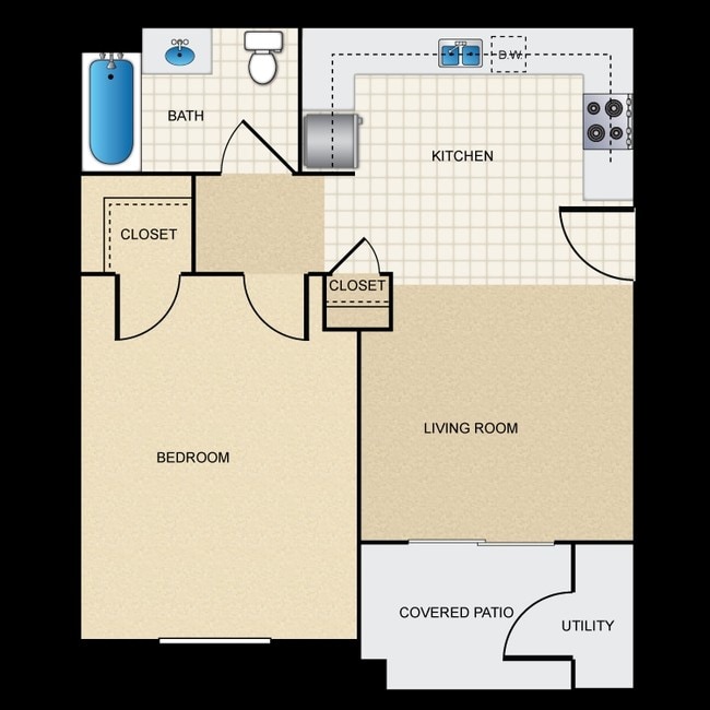 1BR/1BA - Tanner Manor Apartments