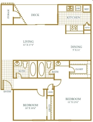 2BR/2BA - Grove at Northwest Hills
