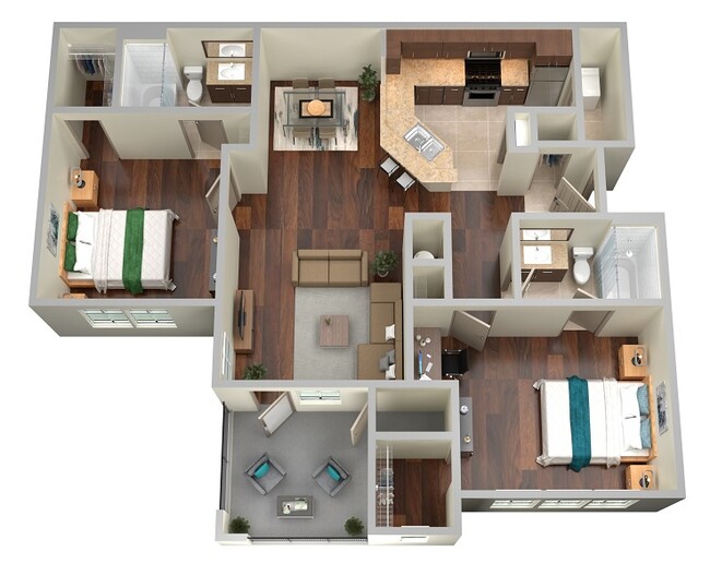 Sycamore Floor Plan - Brookstone Park Apartments