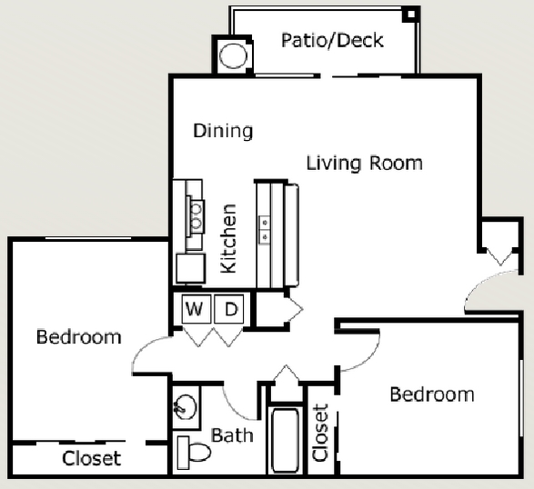 2BR/1BA - Papillon