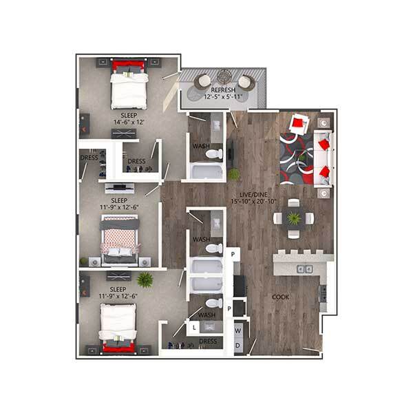 Floorplan - Reatta Ranch Apartments