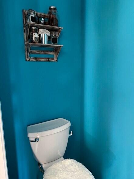 First floor powder room—has since been painted beige - 8804 Spruce Mill Dr