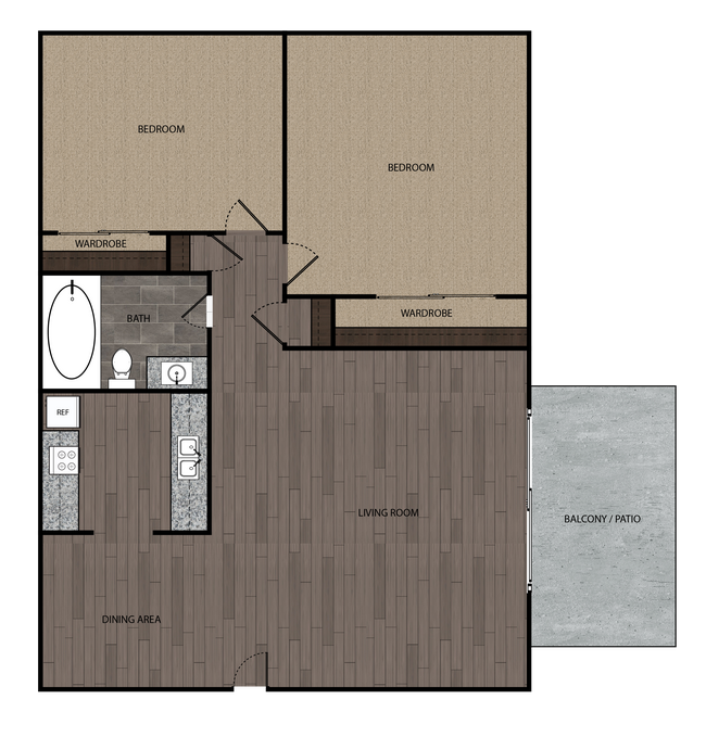 Floorplan - Driftwood Apartments