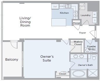 1BR/1.5BA - Silo Point