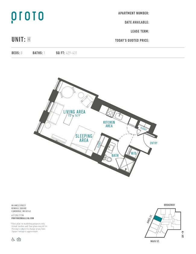 Floorplan - Proto Kendall Square