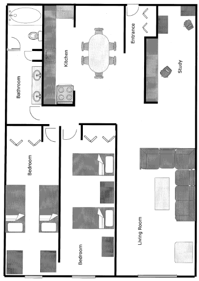 2BR/1BA - 350 Thompson Apartments