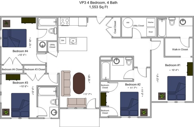 4 Bedroom, 4 Bath - VP3