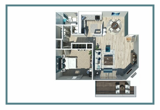 One Bedroom Floorplan - Fitzroy Louisville