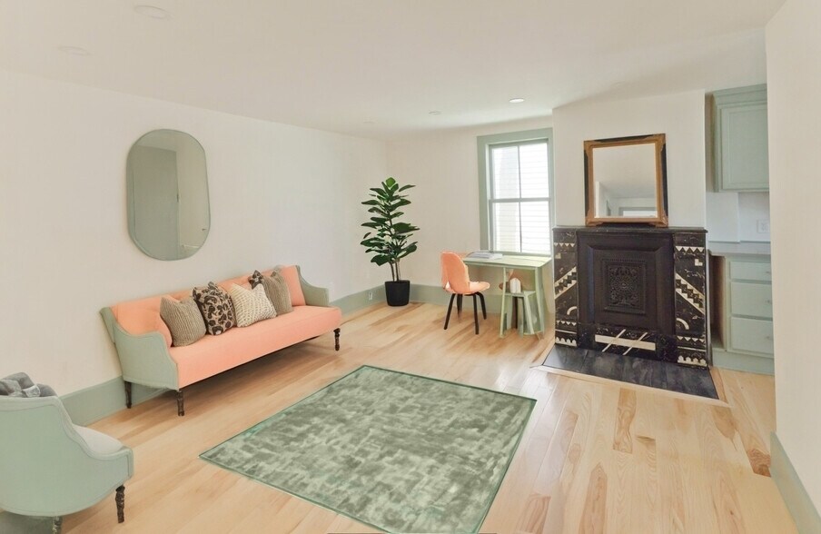Staged Living Room - 25 Genesee St