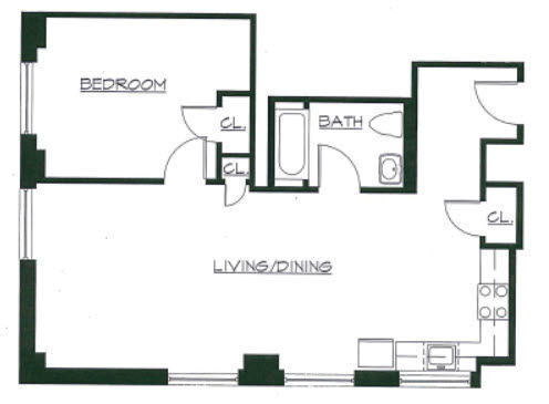 Floorplan - COURT PLAZA SENIOR APARTMENTS