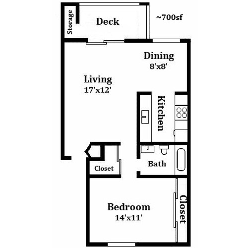 1BR/1BA - Canterbury Court Apartments