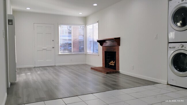 Living Room Fireplace - 512 N Lucia Ave
