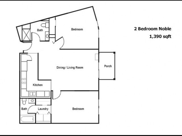 Noble 2 Bed and 2 Bath - Regency Heights Apartments