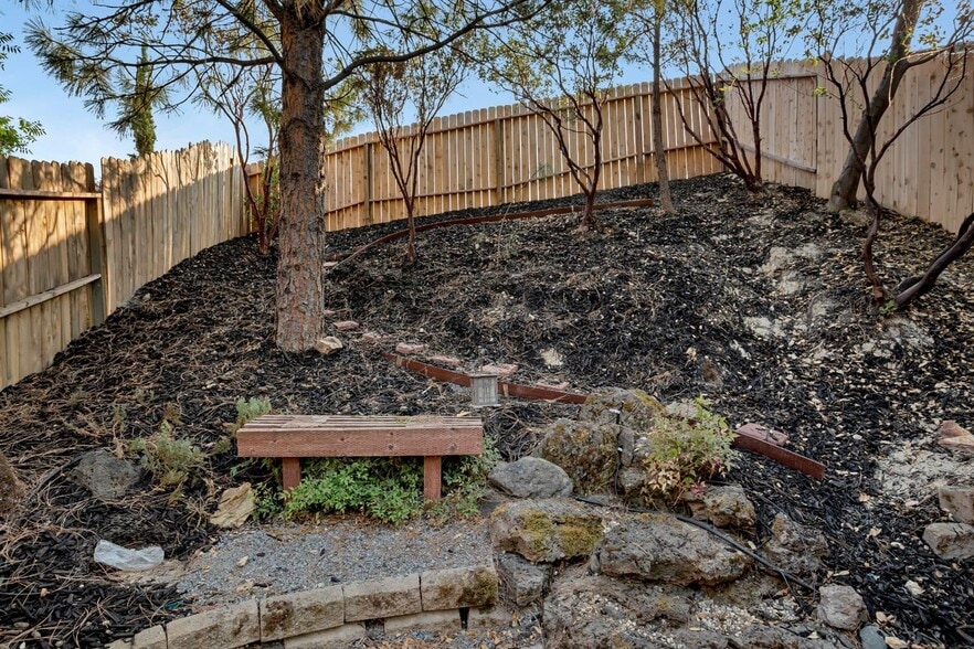 A view of the very back of the backyard. - 3038 Courtside Dr