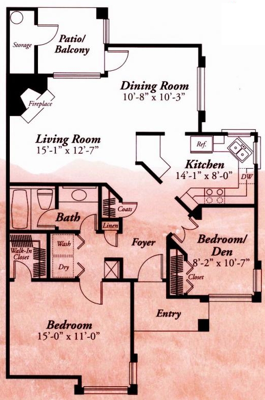 2BR/1BA - Skyline Villas