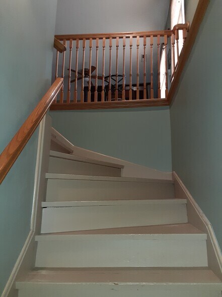 view from your entry door up to your living space - 2422 N Drake Ave