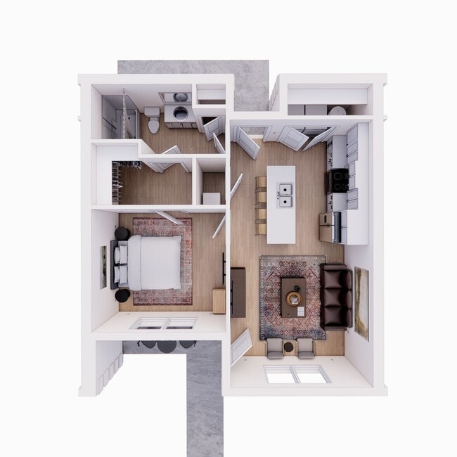 Primary Photo - One Bedroom Bliss: Open Concept Living