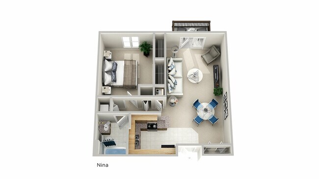 Nina-1-bedroom-1-bathroom - The Q at Maitland