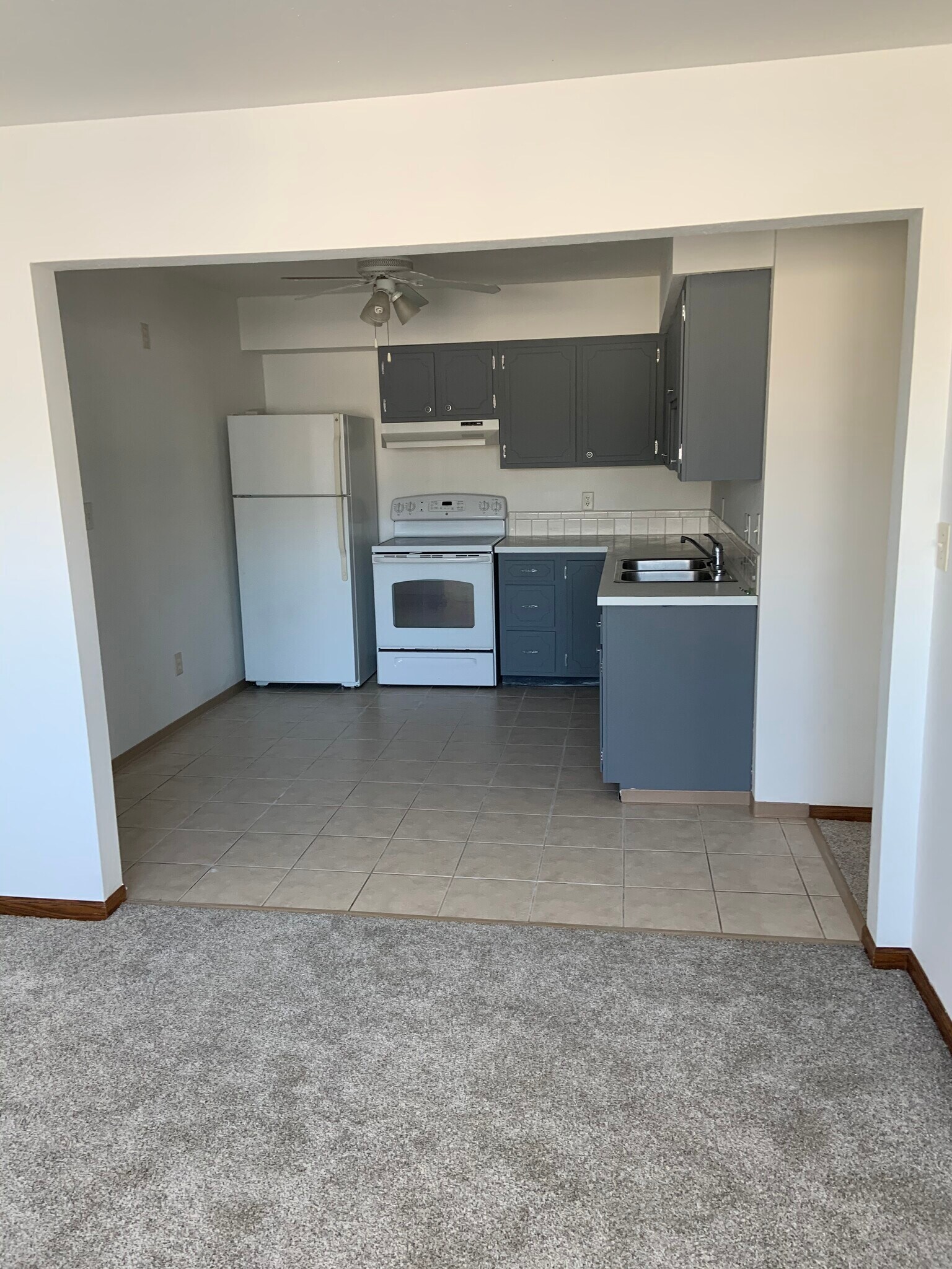 Kitchen, freshly painted cabinets and walls - 20427 W Clark Ave