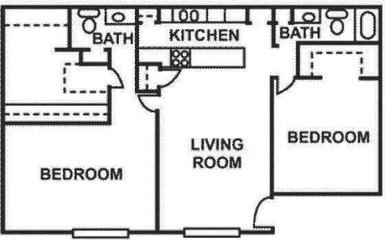 Floorplan - Falls of Deer Park Apartments