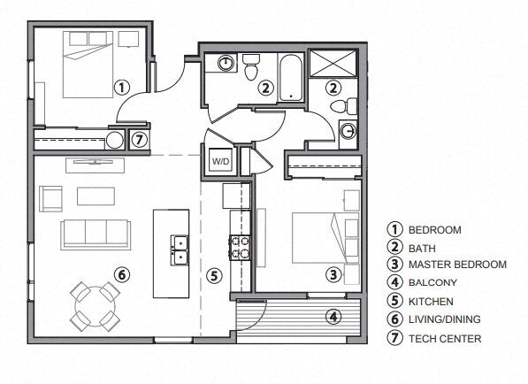 Floorplan - Residences on Farmer