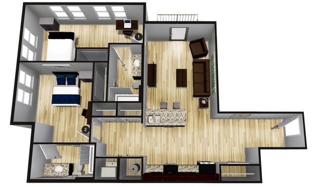 Floorplan - QUARTERS BLOOMINGTON